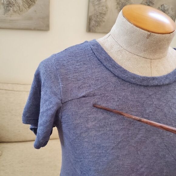 Bobeau Jessica Twist Hem Slub Tee sz XXS - Picture 13 of 13